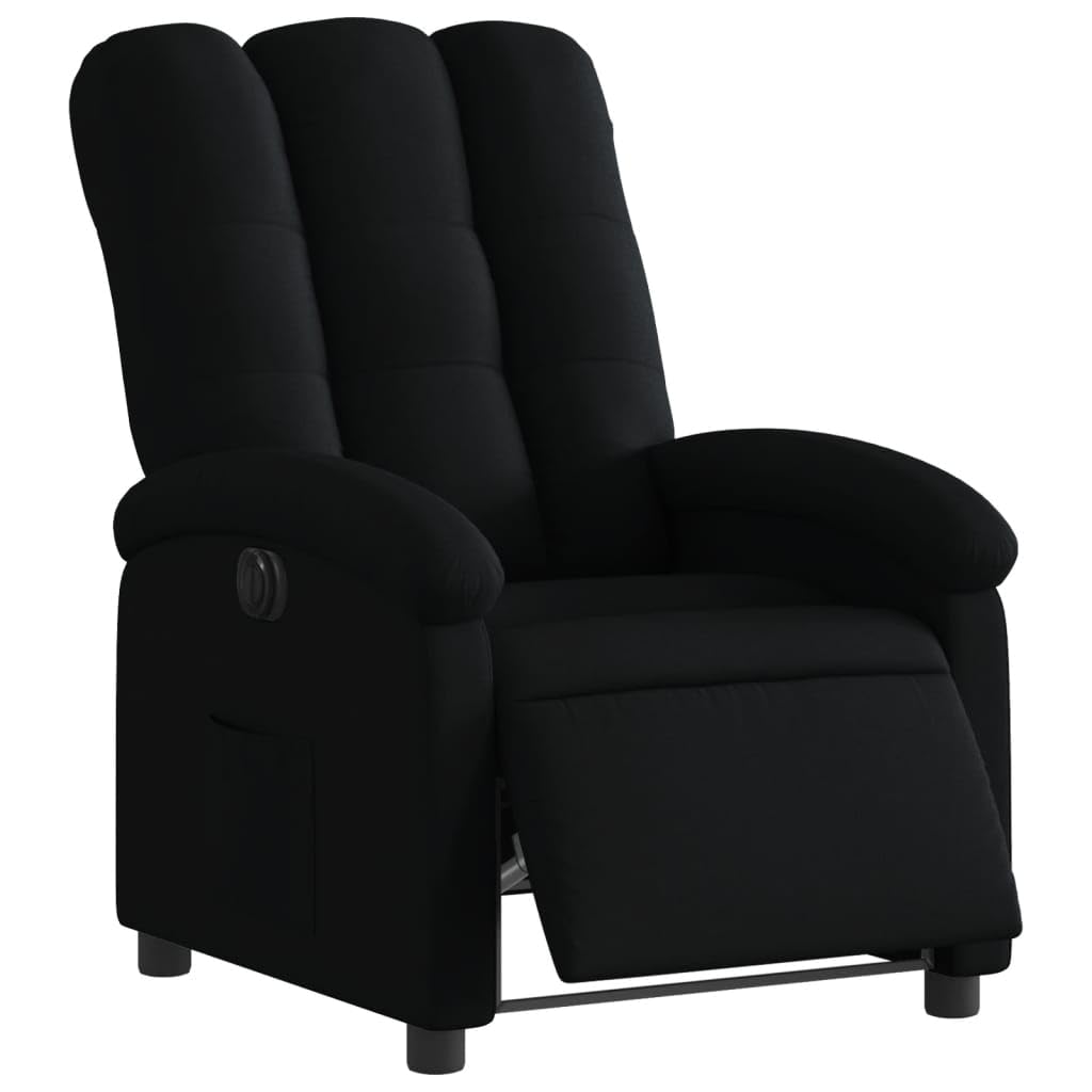 Fauteuil inclinable électrique soulager le dos avec dossier réglable et siège salon tissu noir