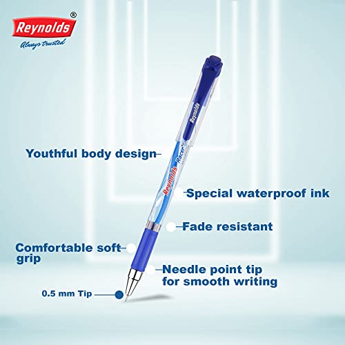 Image of Reynolds JIFFY GEL 50 PENS JAR, BLUE Gel Pen Gell Pen