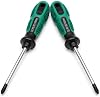 2 destornilladores Pozidriv PZ2 para tornillos Pozi, acero S2, 100mm | Puntas magnéticas sujetan firmemente los sujetadores, mientras que el mango ergonómico antideslizante mejora el control y la comodidad para reparaciones diarias 6