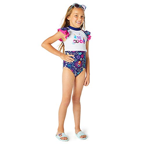 Disney Frozen Swimsuit and Rash Guard Set for Girls2