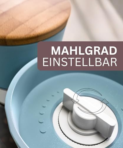 Hannah's Homebrand - Młynek do soli i pieprzu z ceramicznym mechanizmem mielącym  wytrzymały młynek do soli do grubej soli  bez zawartości (2 szt.)