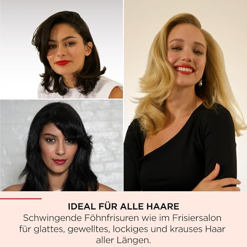 REVLON PROFESSIONAL One-Step Volumiser Plus (Abnehmbarer Kopf, Keramik-Titan-Platte, Gemischte Styling-Borsten mit Aktivkohle-Pins, Turmalin Ionic Technology), RVDR5298E