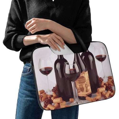 Maletín para laptop de 17 pulgadas impermeable rojo vino miniatura 2