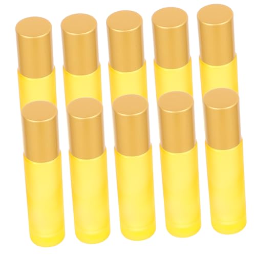 NULYLU 10 Botellas De Vidrio Con Rodillo Para Suero Ocular, Aplicadores De Crema Para Ojos, Aceites, Crema Para Ojos, Cosméticos, Vacías, Con Aplicador De Bola.