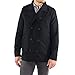 Produktbild alpine swiss Jake Herren Wolle Pea Coat Zweireihige Jacke Schwarz XL