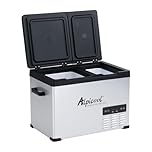 Alpicool CHS45 32L Car Fridge Freezer Portable Compressor Car Refrigerator 12/24V Electric Cooler for Camping, Road Trip, Picnic, Down to -20℃, Dual Temperature Control
