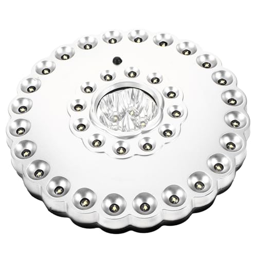 FUTUREORYY Luz para Sombrilla LED Lámparas para Camping y Tiendas Batería Operada para Excursiones y Emergencias Color Plata Sin Baterías Incluidas