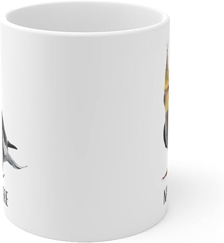 Miniatura 2 de Lovesout Taza de café divertida con nombre personalizado de color gris cacatúa, regalo de Navidad 2023, color blanco, 11 onzas