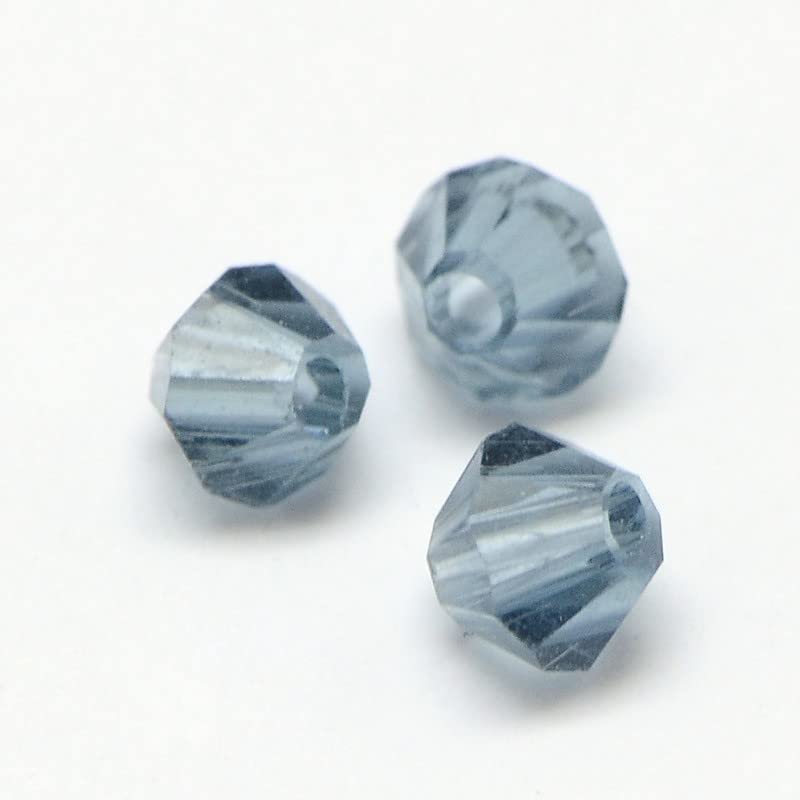 40x Preciosa Bohemian Crystal Beads 4 mm Double Cone Czech Glass Cut Beads Glass Beads Bicone Beads (Indicolite) - Image 2
