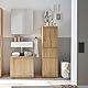 Stella Trading Austin Badezimmer Kommode in Artisan Eiche Optik, Wildeiche Optik Optik FSC-Zertifiziert - Badezimmerschrank Bad Schrank mit viel Stauraum - 40 x 136 x 31 cm (B/H/T)