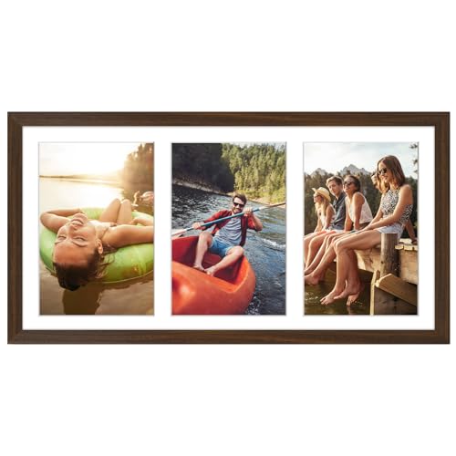 Americanflat Bilderrahmen Collage 13x18 cm Walnuss - Bilderrahmen 20x41 cm...