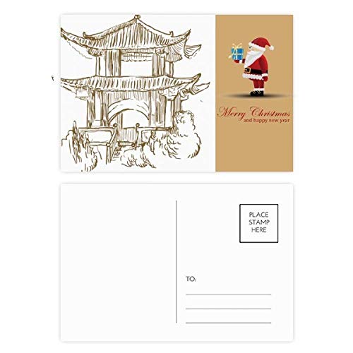 Cartes postales en bois Père Noël pour éviter les vœux en papier oubliés
