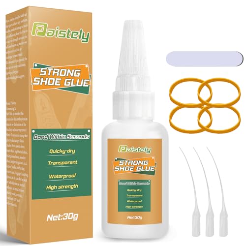Shoe Sole Glue, Shoe Glue Sole Repair Waterproof, Quick Dry Shoes Repair Kit Soles and Heels for Boots, Sandals, Handbags, Sneakers, Dress Shoes, High heels, Leather, Handbags, etc. (30g)