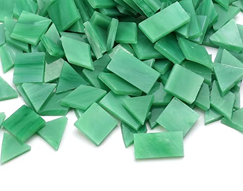 image for Lanyani 200pcs Mixed Color Glass Mosaic Tiles - 4 Shapes, Tiffany Stai