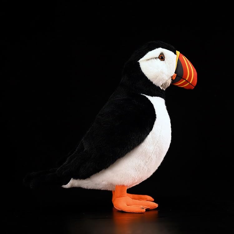 Giocattolo di peluche realistico del puffino