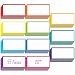 Magnetic Name Tag Label, 55 PCS Dry Erase Reusable Neon Name Stickers Rainbow Frame in 11 Colors for Whiteboards Locker Fridge School Office Home (Each Measures 2" x 1")