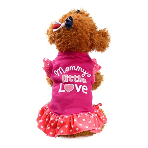 Sommer Hund Kleidung Rosennie Nettes Kleiner Haustier Welpe Kleine Hund Katze Pet Kleid Bekleidung Kleidung Fly Ärmel Kleid Casual Gedruckt Baumwolle Weste Krone Muster Shirt Cover