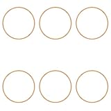Auvoau 6 Pack 3 inch Metal Crafts Hoops Wreath Floral Macrame Ring for DIY Dream Catcher,Wedding Decor and Wall Hanging Crafts (3 inch)