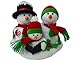 Singing Snowman Family Trio Polyester Musical Animatronic Plush Toy Christmas Collectible