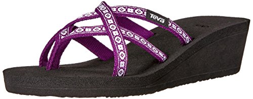 Teva Women's W Mush Mandalyn Wedge Ola 2 Flip-Flop, Lydia Dark Purple, 5 M US