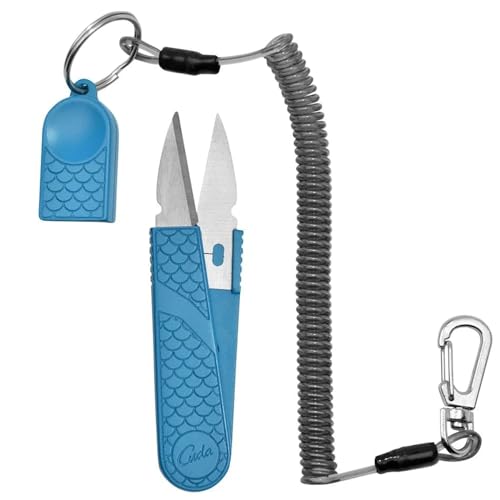 CUDA 4" Braid Nipper, Durable Fishing Braid, Mono & Fluorocarbon Cutter for Saltwater & Freshwater Use with Blade Cover & Lanyard