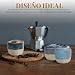 Imagen de Yitexin Juego de 4 tazas de café expreso de porcelana