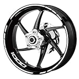 Ensemble Complet pour Kawasaki Z1000 Moto Jante Autocollant Décoratif Moyeu De Roue Multicolore Étanche Autocollants Réfléchissants des pièces de Rechange(Style 6)