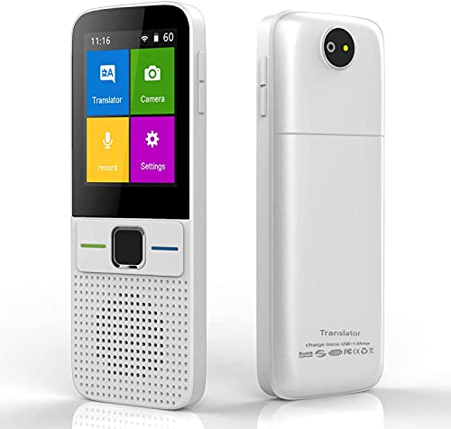 Language Translator Device Smart Instant Voice Support 138 Languages Offline Hotspot WiFi High Intelligence Speed and Accuracy Touch Screen Photo Translating for Travelling Learning Business
