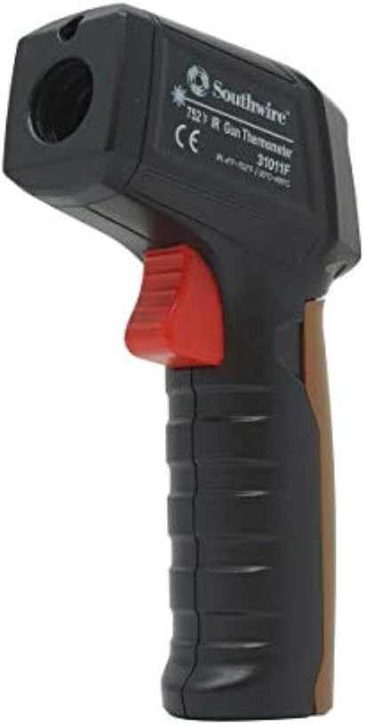 Termómetro infrarrojo Southwire - Mide temperaturas de superficie de -4°F a 752°F - Relación distancia-punto 10:1, orientación láser, respuesta rápida