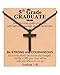 ORISPRE 5th Grade Graduation Decorations Gifts for Boys Elementary School Christian Graduation Necklace 2026 Graduates Grad Gift