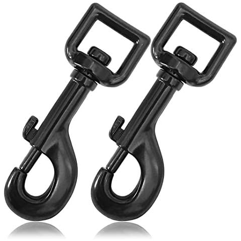 Karabiner - Haken mit Drehgelenk für Hundehalsband im 2er Set, robuster Karabiner 85mm Länge, Verwendung mit Paracord 550 Hundeleine, Karabiner mit Drehkopf, Farbe schwarz, Marke Ganzoo Cover