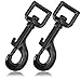 Produktbild Karabiner  Haken mit Drehgelenk für Hundehalsband im 2er Set, robuster Karabiner 85mm Länge, Verwendung mit Paracord 550 Hundeleine, Karabiner mit Drehkopf, Farbe schwarz, Marke Ganzoo