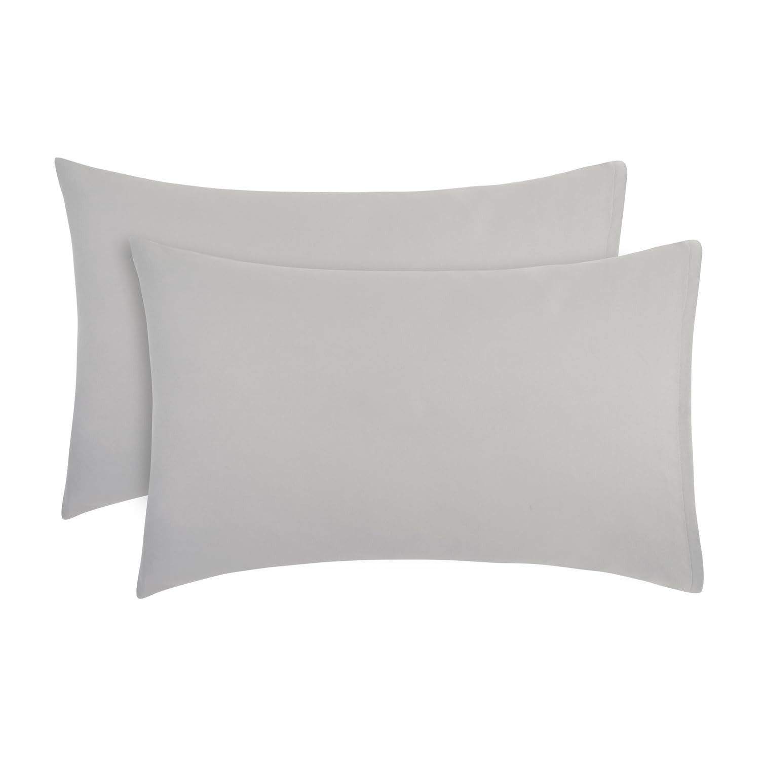 2-Pack Toddler Travel Pillowcases -100% Soft Microfiber, Breathable and Hypoallergenic - 14" by 20" Kids Pillowcases fits Pillows 14x19, 13x18 or 12x16, Solid Grey