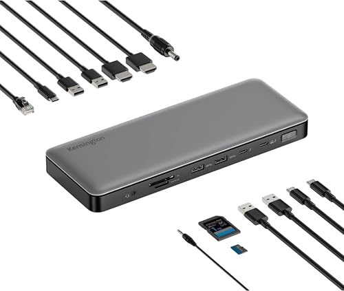 Adaptador multipuerto Thunderbolt 4 Kensington SD5760T doble monitor HDMI lector Micro SD y 96W