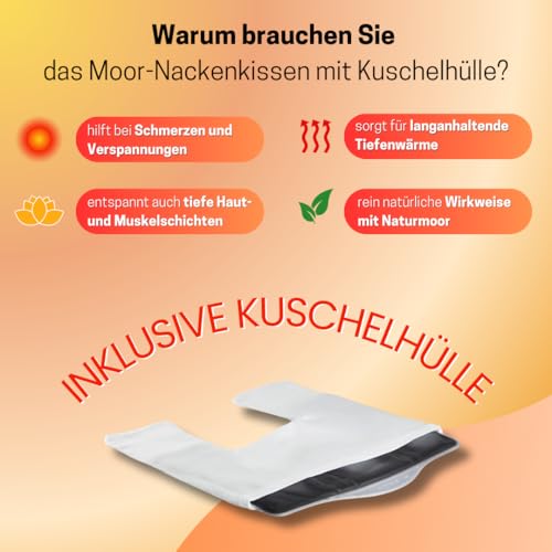 Moorkissen Nacken Medosan mit Naturmoor und waschbarer Schutzhülle