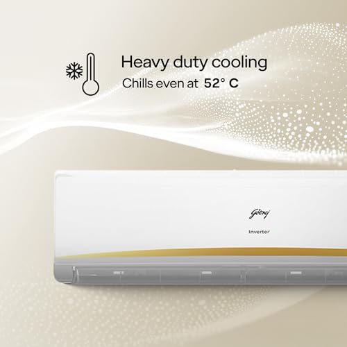 Image of Godrej 2.5 Ton 3 Star, 5 Years Comprehensive Warranty, AI powered, 5-In-1 Convertible Cooling, 4 Way Air Swing Inverter Split AC (Copper, Heavy-Duty Cooling At 52 C, AC 2.5T EI 30LINV3R32-WWR, White)