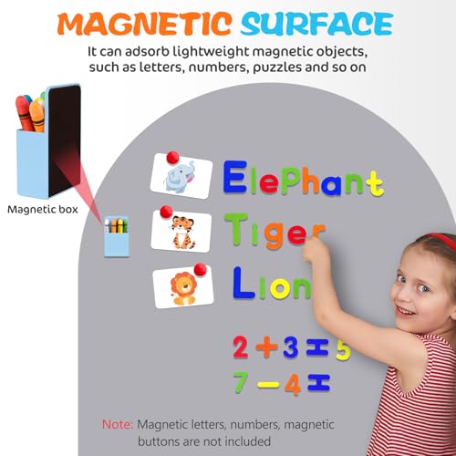 Decalque magnético de parede para crianças, quadro negro de arco magnético de 101,6 x 81 cm para par