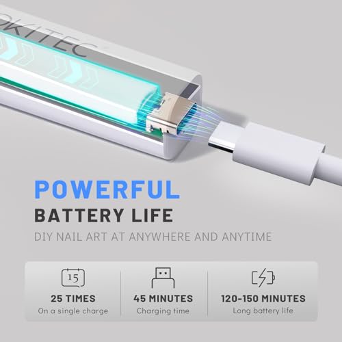 Aokitec Lâmpada Uv Portátil para Unhas - Luz Uv para Unhas Secador de Unhas Portátil para Cura de Es