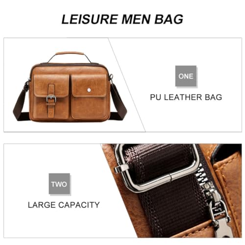 Bolso bandolera para hombre Hemobllo horizontal de gran capacidad en PU y nylon 6