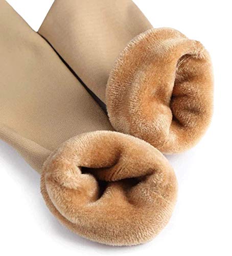 Nyamah Sales Socks Winter Warmer Thicken Thermal Wool Snow Socks Soft Velvet Floor Toe Covers for Ladies Girls Women Fully Stretchable (Pack of_1)(Beige) 2