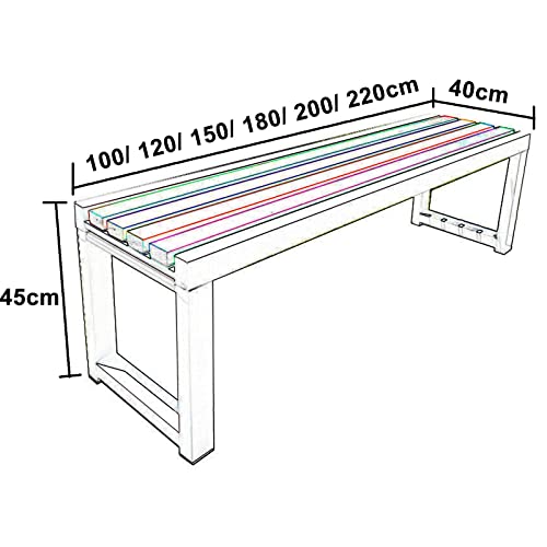 Banc de jardin classique arc-en-ciel pour des instants suspendus en plein air