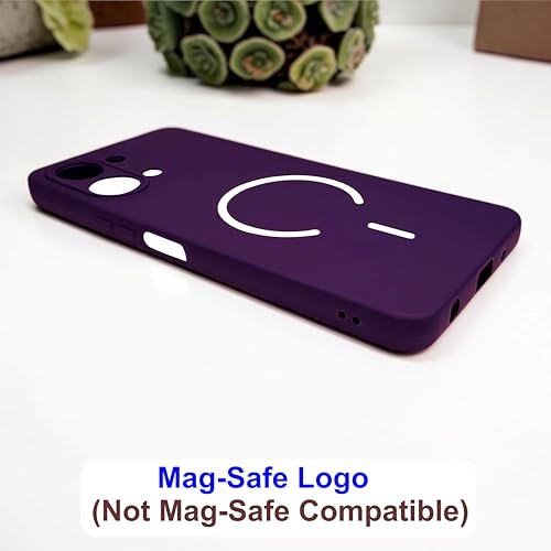 Image of SBMS Silicone Back Cover Case for Vivo Y21 5G / Vivo Y11 5G | Soft Micro-Fibre Lining Inside | Magsafe Print On Back Side Camera Protection Bump | Shockproof Case Vivo Y21 5G 2026 (Purple)