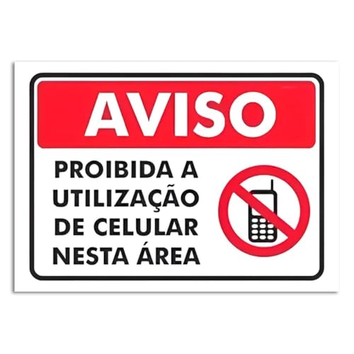 Placa Proibido Uso De Celular 20x30cm