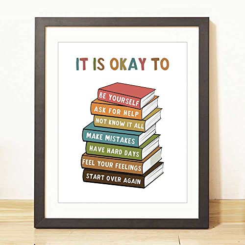 It Is Okay To Feel, Boho Classroom Decor, My Feelings, Classroom Poster, Educational Wall Art, Be Yourself, Playroom Wall Art Decor, School Counselor, Therapy Office Decor, No Framed (8x10 INCH) - Image 5