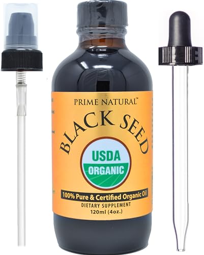 Prime Natural ORGANICORGANICBLACKSEED Organic Black Seed Oil 4Oz - Cold Pressed Unrefined High Thymoquinone 1.7% Usda Certified - Turkish Origin Potent Nigella Sativa Liquid - Vegan Omega 3 6 9 thumb #3