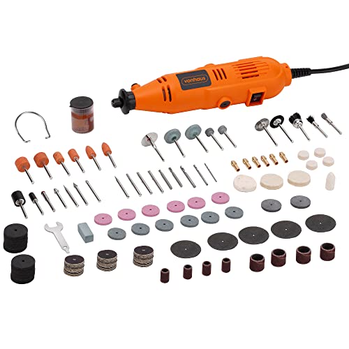 VonHaus Rotary Multitool with 235pc Accessory Kit - Dremel Compatible Corded Rotary Tool Set - Variable Speed Control - Drill, Cut, Trim, Grind & Sand - DIY Hobby Woodwork Craft Multi Function 135W 5 VonHaus Rotary Multitool with 235pc Accessory Kit - Dremel Compatible Corded Rotary Tool Set - Variable Speed Control - Drill, Cut, Trim, Grind & Sand - DIY Hobby Woodwork Craft Multi Function 135W - Image 5