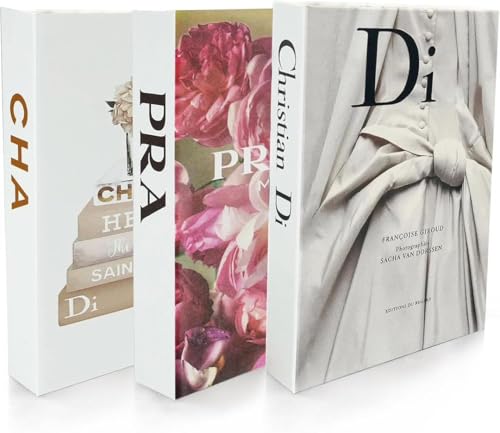 RUAZOLYX Set of 3 Decorative Faux Books for Home Decor Designer Hard Cardboard Coffee Table Bookshelf Display Modern Living Room Shelf Styling