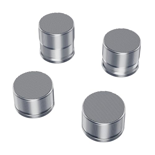 I01 Blissfuhue Adjustable Microwave Riser Pads - 0.9-1.5in Height, 500lb Heavy Duty Universal Appliance Feet for Microwave/Oven/Sofa/Furniture, Non-Slip Cooling Stand & Furniture (4 Pack,Silver)