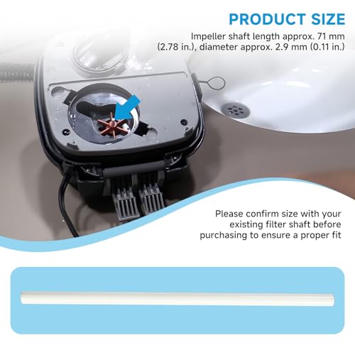 Image of 1-pcs A20039 Ceramic Impeller Shaft Compatible with Fluval 106 /206 /306 /406 (A202 /A207 /A212 /A217) Canister Filters Impeller Shaft Replacement Parts for Aquarium
