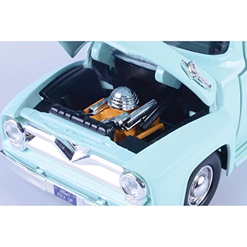 Ford F-100 Pickup 1955 Verde 1:24 Motormax miniatura 4